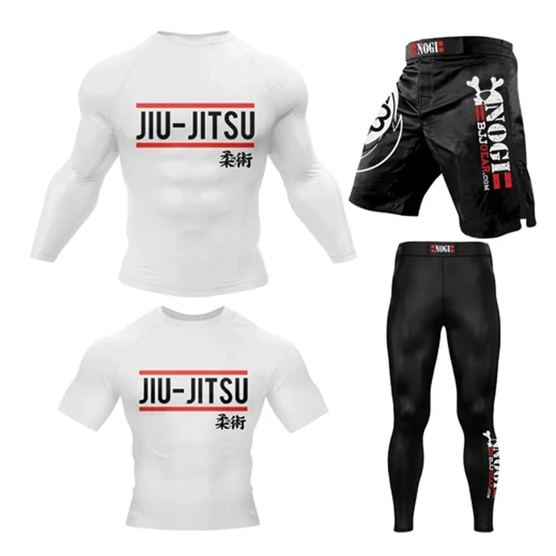 Мужская футболка с принтом Jiu-Jitsu для BJJ MMA мужские обтягивающие рубашки