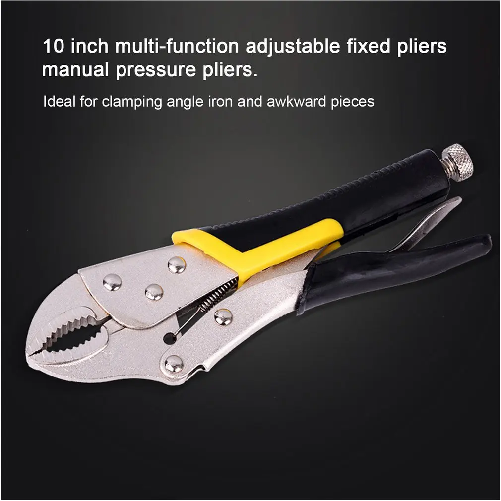 10 Inch Multi-function Pliers Manual Pressure Pliers Adjustable Fixed Pliers Round Mouth Durable Non-slip Industrial Grade