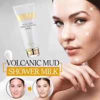 250ml Hot Sale Volcanic Mud Shower Gel Whole Body Wash Fast Whitening Deep Clean Skin Moisturizing Exfoliating Body Care 4