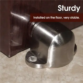 

Stainless Steel Strong Magnetic Door Stopper Suction Gate Supporting Hardware Powerful Mini Door Stop with Catch Screw Mount