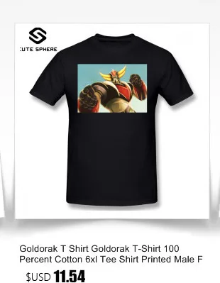 Футболка Goldorak, футболка Goldorak, 100 хлопок, модная футболка, короткий рукав, рисунок, человек, 5x, Милая футболка