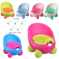 Vaso sanitário para treinamento de bebês, assento de carro fofo de plástico para meninos e meninas, almofada de penico para treino de estrada