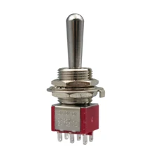 2 peças sh T812-Z1 sptt sp3t grande punho on-on-on mantido 3 posição 6pin mini interruptor de alavanca