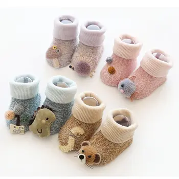 

Baby Boy Girl Infant Kid First Walkers Sock Anti-Slip Soft Sole Cute Floor Sock P31B