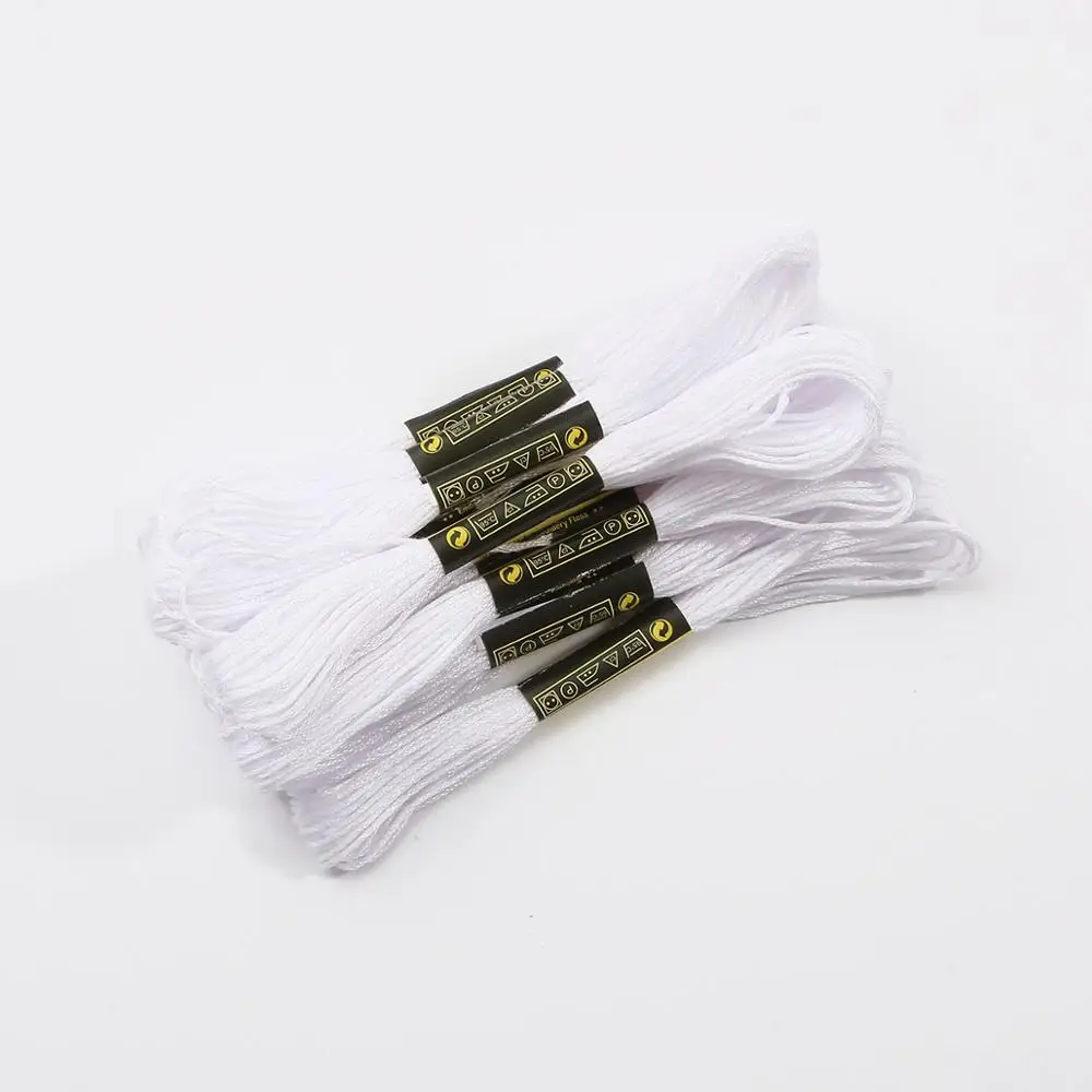 Vibrant Embroidery & Craft Thread - 7.5M Colorful Cotton Polyester Blend