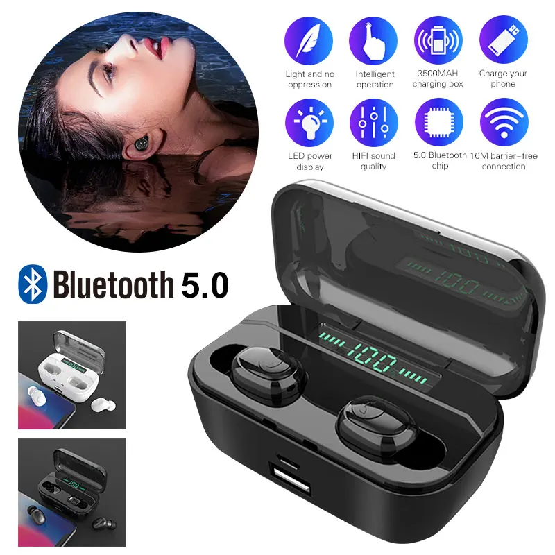 G6s Bluetooth наушники TWS беспроводные 5 0 Handsfree спортивные басы Наушники