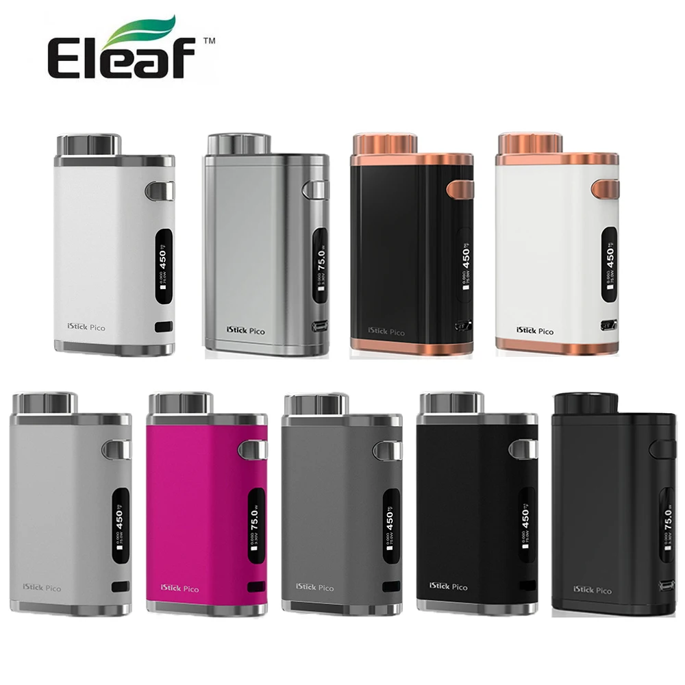 Оригинальный мод Eleaf iStick Pico TC мощностью 75 Вт с резьбой 510 режимы VW/Bypass/TC/TCR вейп-мод