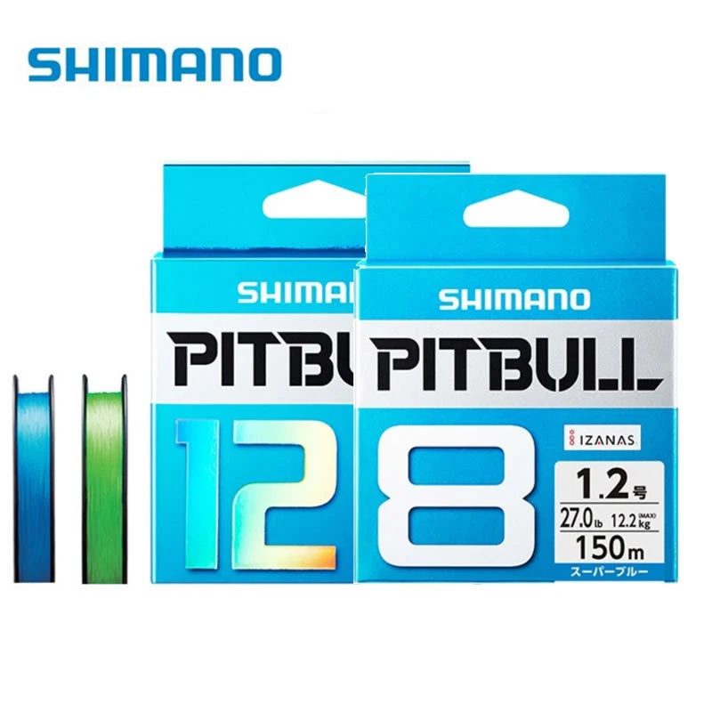 100% оригинальная рыболовная леска SHIMANO PITBULL X8 X12 150 м 200 зеленая синяя плетеная из