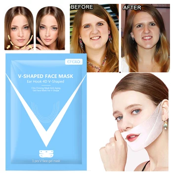 

3pack 4D V Shape Face Mask Chin Cheek Lift Thin Face-Lifting Mask Face Slimming Ear Hanging Hydrogel Neck Slim Beauty Skin Care