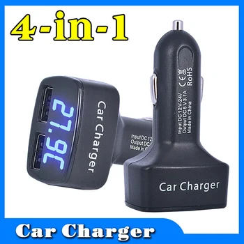 

2020 Dual USB 3.1A Quick Charge Car Charger Adapter Digital Voltmeter For Phone Current Voltage And Temperature Digital Display