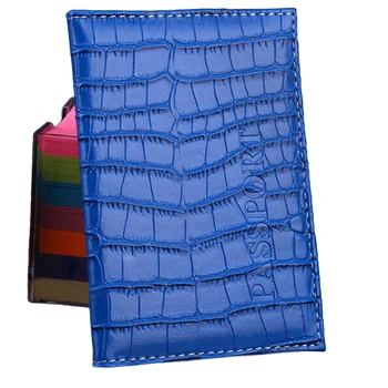 

Crocodile Texture PU Leather Durable Scratch Resistant Unisex Travel Portable ID Card Protective Case Solid Soft Passport Cover