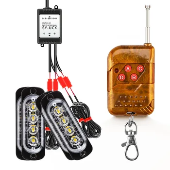 

Dash Car lights Emergency Warning Lamp DC12-24V 4pcs 4-LED Auto Strobe