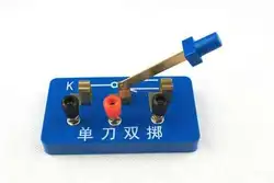Equipo de experimentos físicos, interruptor de doble tiro de un solo polo, caja de demostración eléctrica magnética, interruptor de versión para profesores