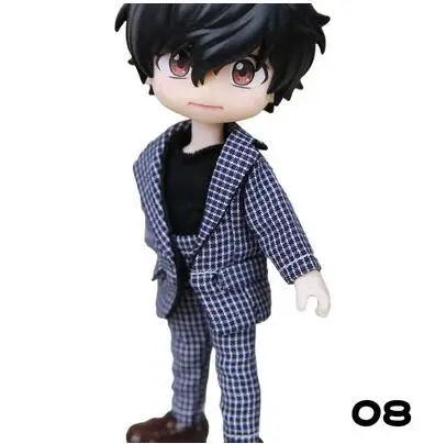 M0084 детская игрушка ручной работы 1/12 ob11 кукла blyth BJD/Аксессуары для кукол SD GSC клетчатый костюм для мальчика 3 шт./компл - Цвет: 8