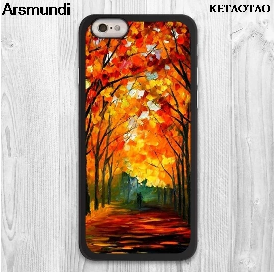 Чехлы для телефонов KETAOTAO Autunno Di Tristezza Pittura A Olio iPhone 4S 5C 5S 6S 7 8 Plus X мягкий резиновый
