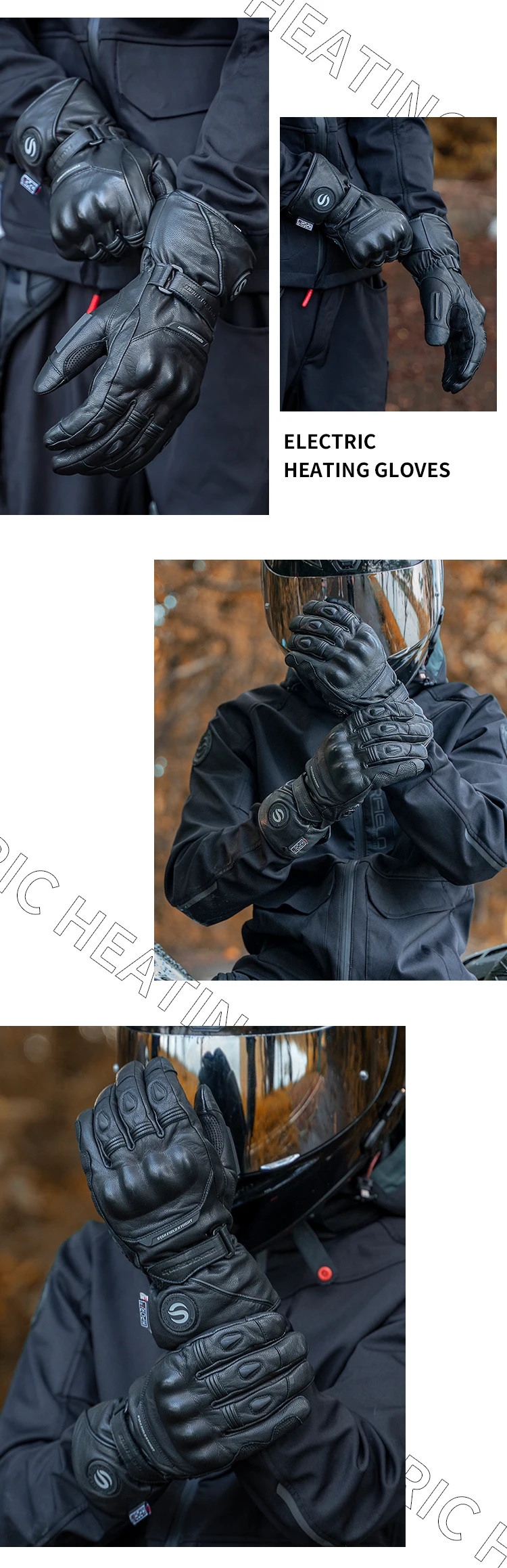 Motorcycle Waterproof Leather Gloves Waterproof Winter Motorcycle