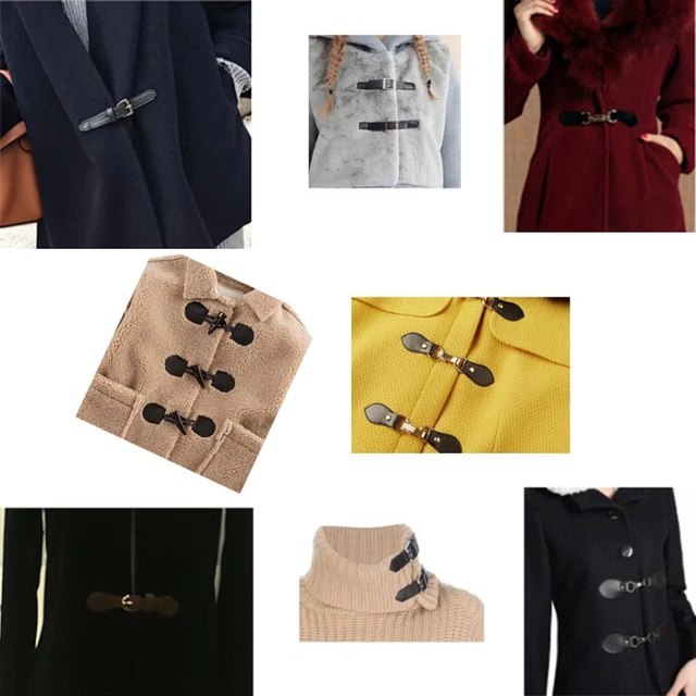 Leather Horn Toggle Closure Buttons Coat Jacket Duffle Clothes