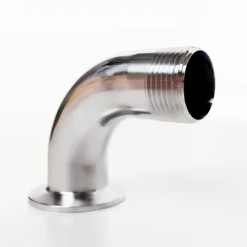 

1/2''- 2'' (DN15-DN50) BSP Male Threaded Pipe Fitting 90 degree Elbow 1.5'' Tri Clamp 50.5mm Ferrule