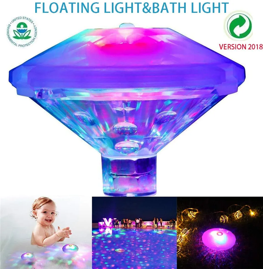6Pcs Waterproof Floating Ball Lights Battery Powered Moon Light for Indoor Outdoor Decor LEDGLE RGB Pool Lights with Remote Babys Shower Bathtub Pool Swimming,Pond 