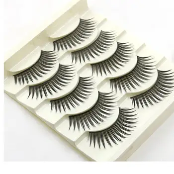 

Handmade 5 Pairs Eyelashes Fashion Natural Handmade Long False Eyelashes Makeup Tool Freeshipping j1017