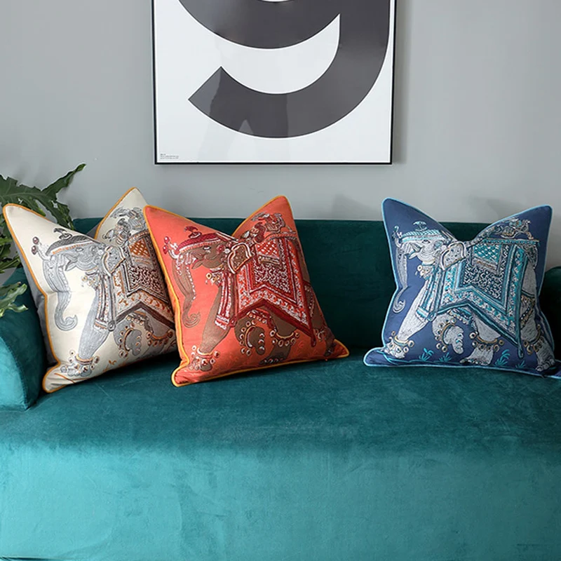 Высокая точность наволочки жаккардовые слон Cojines Decorativos Para диванные Декоративные подушки для женщин для дома Coussin