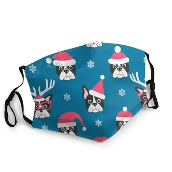 Gezichtsmasker Franse Bulldogs Met Santa Herbruikbare Wasbare Mannen Vrouwen Doek Stof Gezicht Cover Shield Bivakmuts Outdoor Sport Zwart Gezichtsmasker Franse Bulldogs Met Santa Herbruikbare Wasbare Mannen Vrouwen Doek Stof Gezicht Cover Shield Bivakmuts Outdoor Sport Zwart