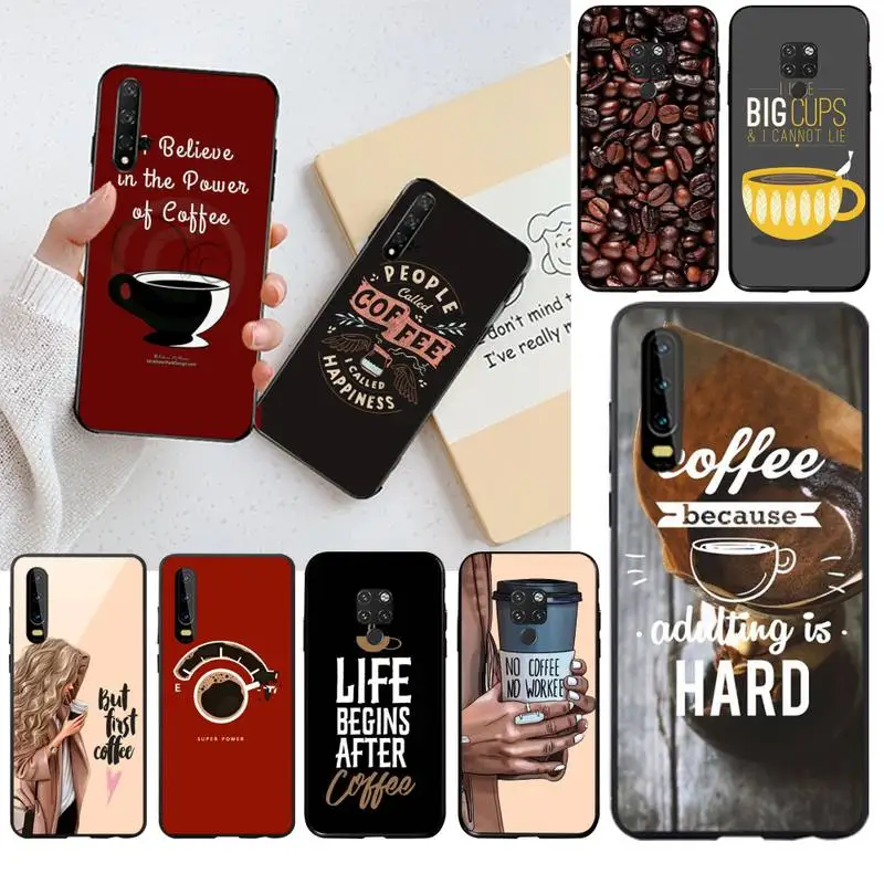 Чехол для телефона с принтом принцессы кофейного цвета Huawei P40 P30 P20 lite Pro Mate 20 P Smart