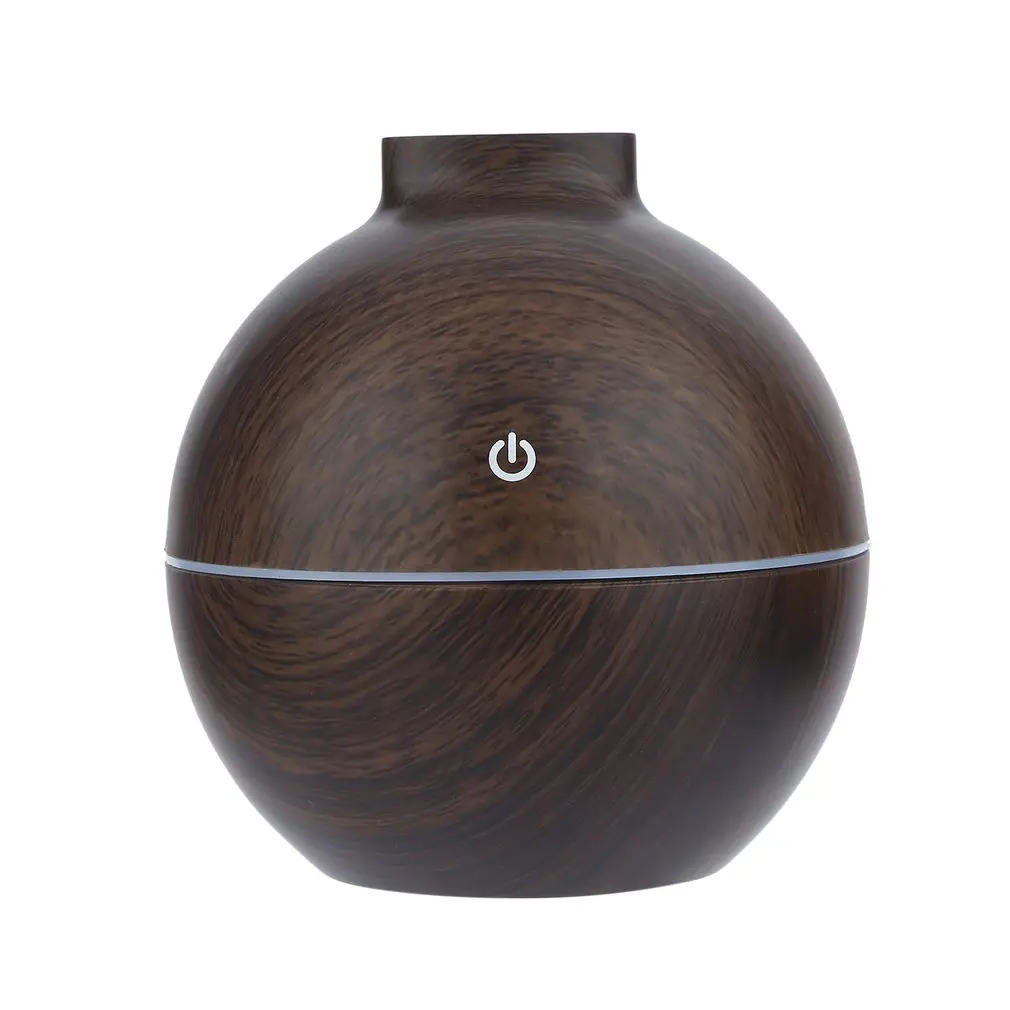 

130ML Car Air Humidifier Wood Essential Oil Diffuser Aroma Lamp Aromatherapy LED Light Electric Aroma Diffuser Mist Maker