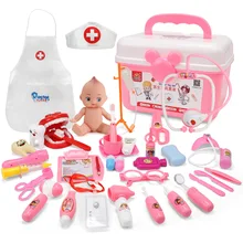 21-39 шт детских имитаций врача Набор для игр косплей доктора вокальный свет стетоскоп моделирование медицинское оборудование набор инструментов