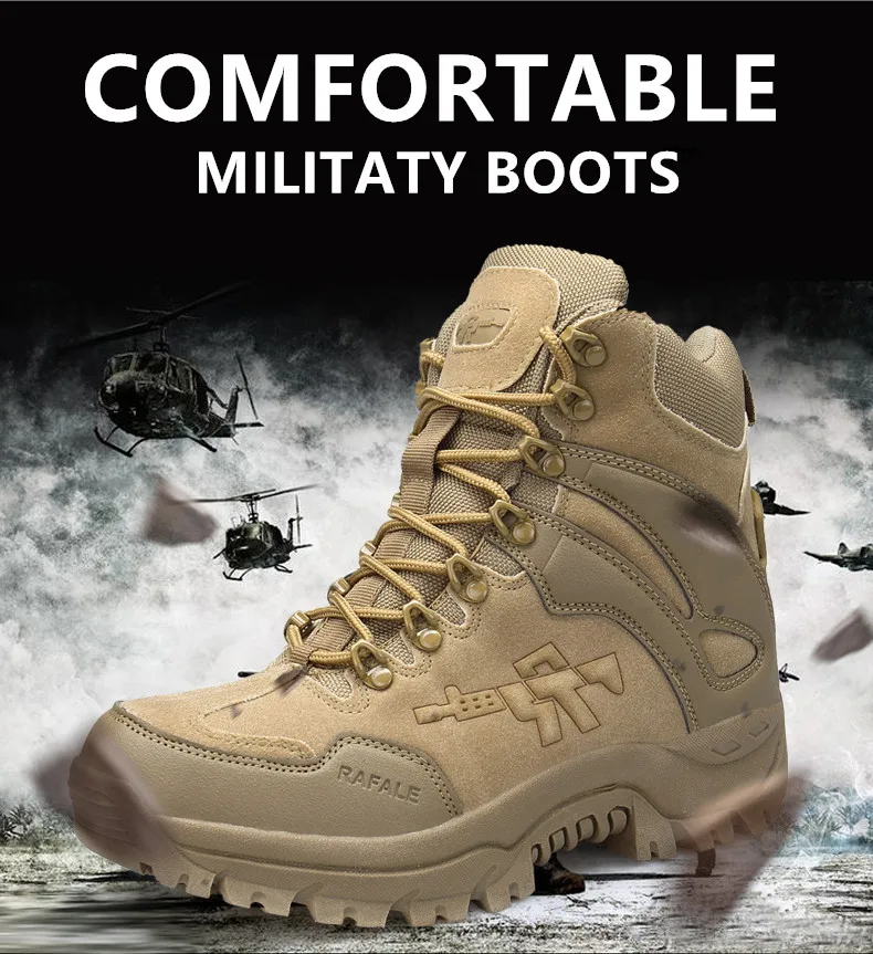 Outdoor Hiking Boots Non-slip Tactical Desert Combat Boots-