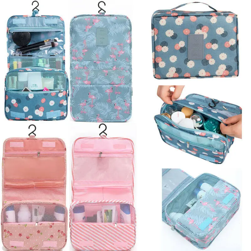  Strap Travel Makeup Cosmetic Bag Organizer Storage Hanging Pouch Wash Bag New Waterproof Large Capa