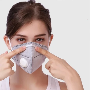 

Reusable KN95 FFP2 Mask Valved Face Mask Respirator Face Masks 6 Layer Protection Anti-dust Mask Face Protective Mascarillas