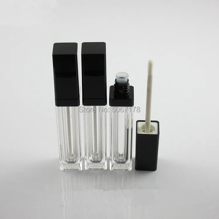 

10/30pcs 7ml Square Empty Lip Gloss Tube Transparent Lips Balm Bottle Brush Container DIY Mini Refillable Bottle Lipgloss Tube