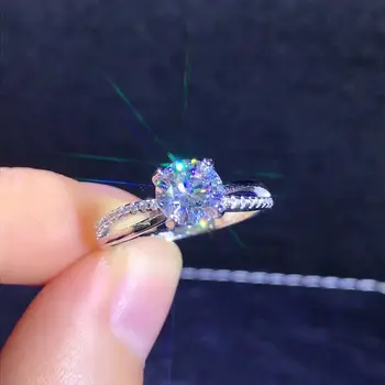 

Natural Diamond Gemstone Jewelry S925 Sterling Silver Ring for Women Anillos De Wedding Bizuteria Silver 925 Jewelry Rings Box