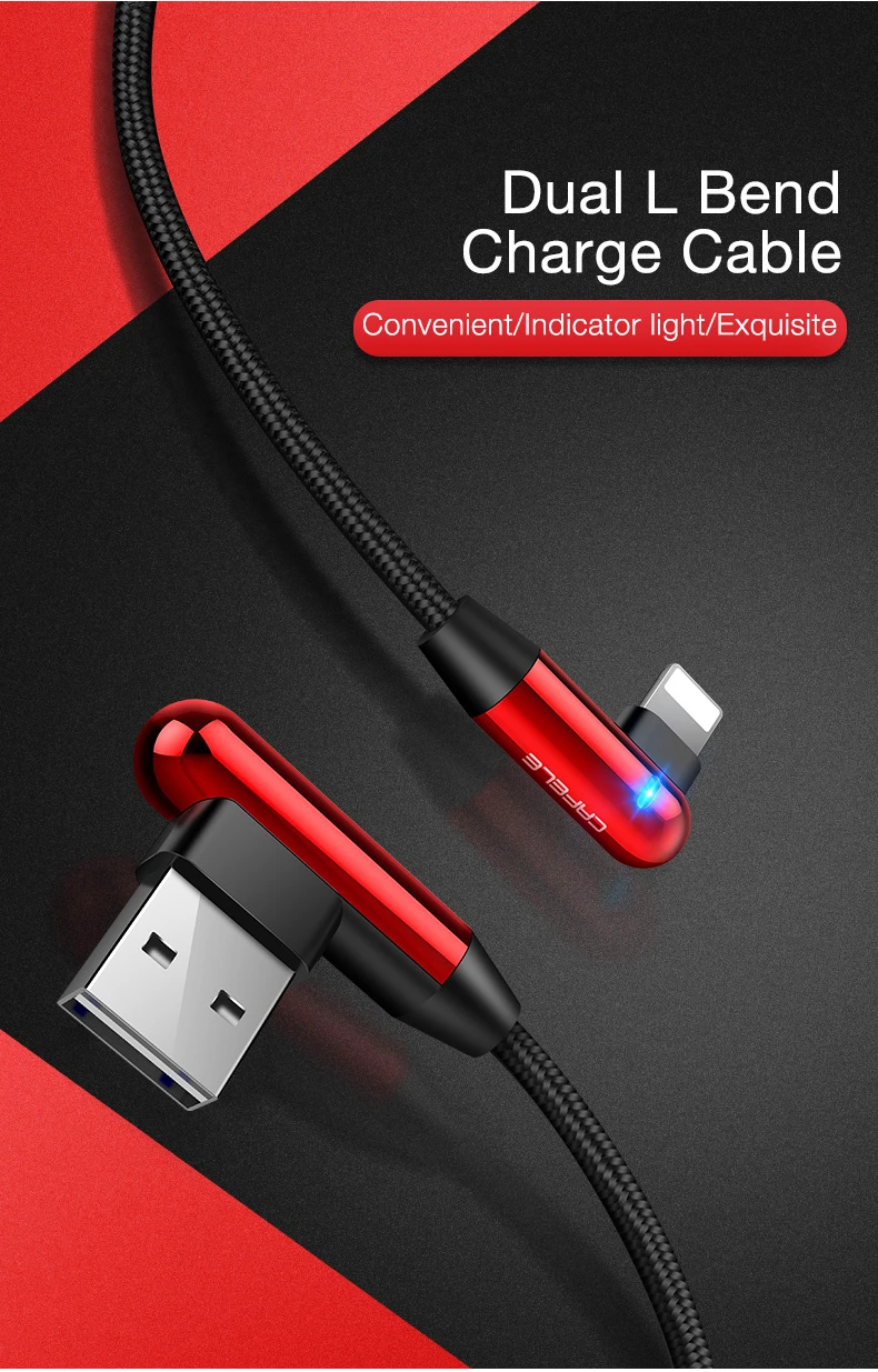 Lighting USB кабель для iPhone Micro type C 1,2 A 1,8 м двойной L изгиб кабель для передачи данных для iPhone 11 6 7 8 X XS MAX XR игровой кабель