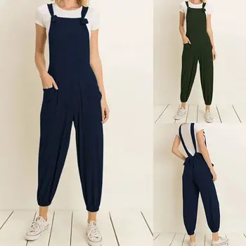 

Celmia Vintage Jumpsuits Women Sexy Sleeveless Backless Harem Pants Plus Size Overalls Summer Rompers Casual Strap Playsuits 5XL