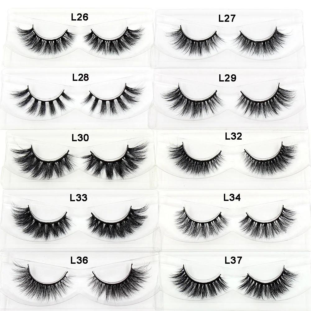 LEHUAMAO Mink Eyelashes 3D Mink Hair False Eyelashes Natural Thick Long Eye Lashes Fluffy Makeup Beauty Extension Tools K11