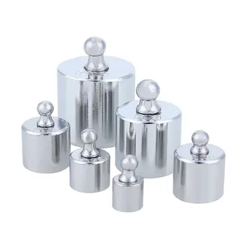 

6 Pcs 5g 10g 20g 50g 100g Mini Chrome Plating Calibration Gram Scale Weight Gram Set Precision For Digital Scale Balance Silver