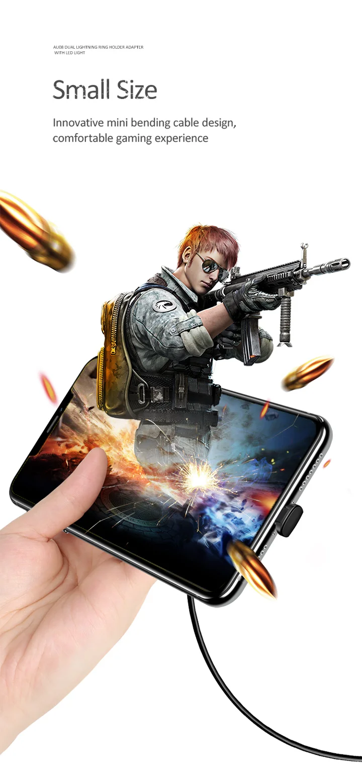 USAMS 2-в-1 освещения с разъемом подачи внешнего сигнала Aux адаптер для iPhone аудио адаптеры 3,5 разъем для наушников адаптер для наушников для iPhone 7 8 Plus X XS