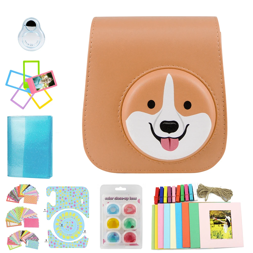 

CAIUL Yellow corgi Accessorie bundle for Fujifilm Instax Mini 11 Instant Film Camera case