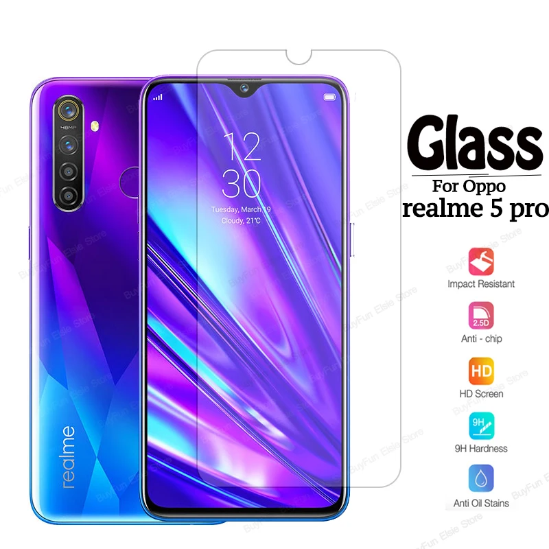 Защитное стекло для экрана oppo realme 5 pro Премиум Защита из закаленного стекла