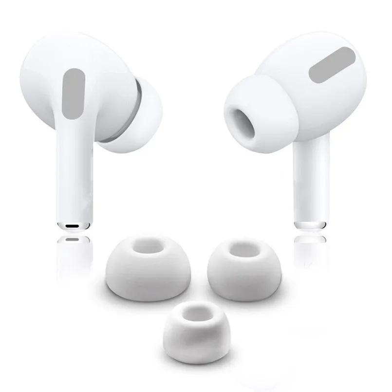 6 шт. Мягкие силиконовые сменные насадки для наушников Apple Airpods Pro белый 40 dec18 |
