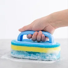 

Kitchen Cleaning Bathroom Toilet Kitchen Glass Wall Cleaning Bath Brush Handle Sponge Bath BottomBathtub Ceramic Cleaning Tools