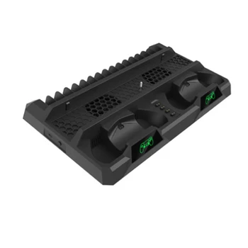 

For PS4/PS4 Slim/PS4 Pro 3 in 1 Multifunctional Dual Controller Charger Console Vertical Cooling Stand Charging Dock Station