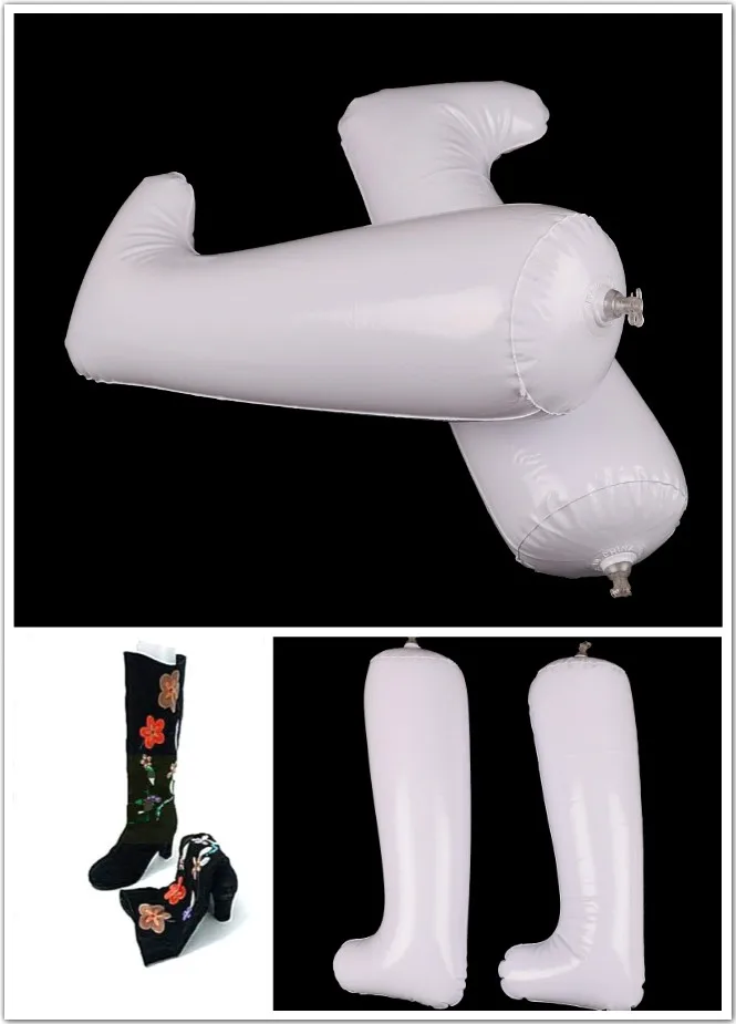 2pcs Useful Plastic Hot Shoe Hanger Inflatable Long Boots Shoes Stand Holder Stretcher Support Shaper Shoe Trees