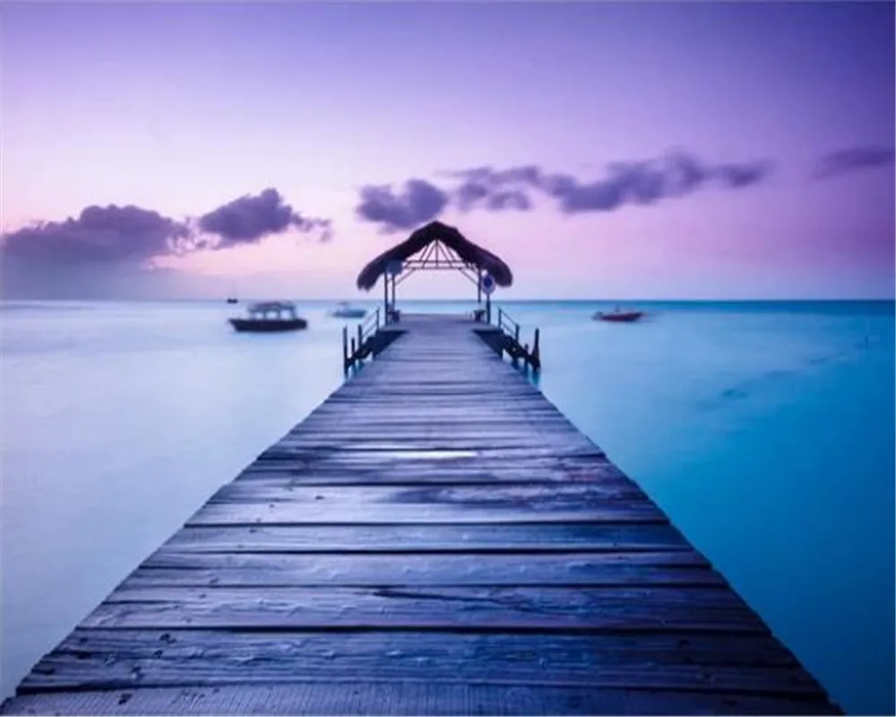 3d обои для гостиной Dream Promenade Maldives морской пейзаж Фреска 3D фон HD цифровая печать влаги обои