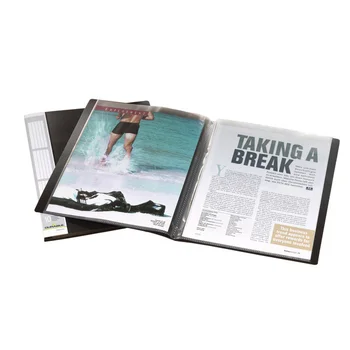 

Folder duralook with 10 pockets, Spine 9mm Black