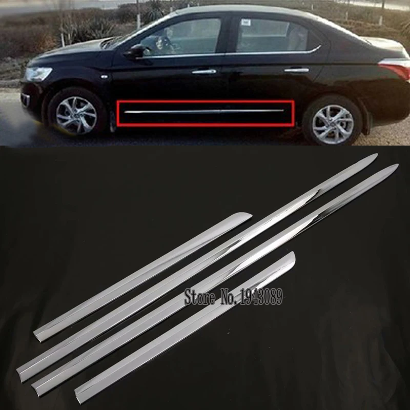 Для Ford new Focus 4 шт. Боковая дверь формовочная прокладка для тела стример Защитная крышка-накладка крышка комплект отделка обшивка кузова полоса