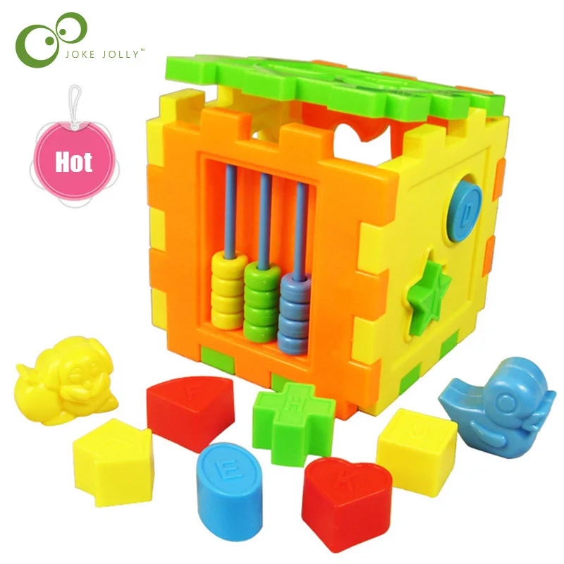 Baby Intelligence Toy Blocks Cube-Bricks Sorting-Box Geometric-Shape Animal Educational