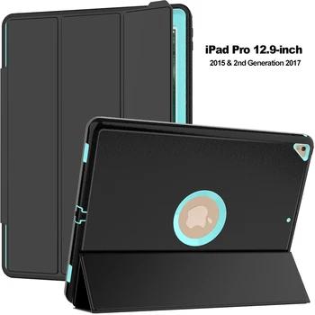 

Shockproof Case For iPad Pro 12.9 2017 Auto Sleep Wake Kickstand Cover Tablet Case Kids Safe Folio Stand Cover for iPad Pro 12.9